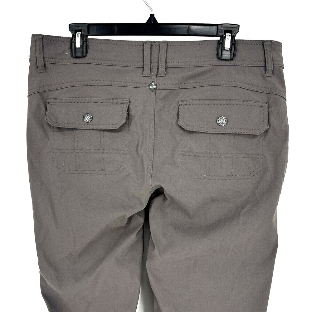 Prana Halle Convertible Pants 12 Gray Hiking Stretchy Pockets Capris Outdoors - Picture 13 of 15